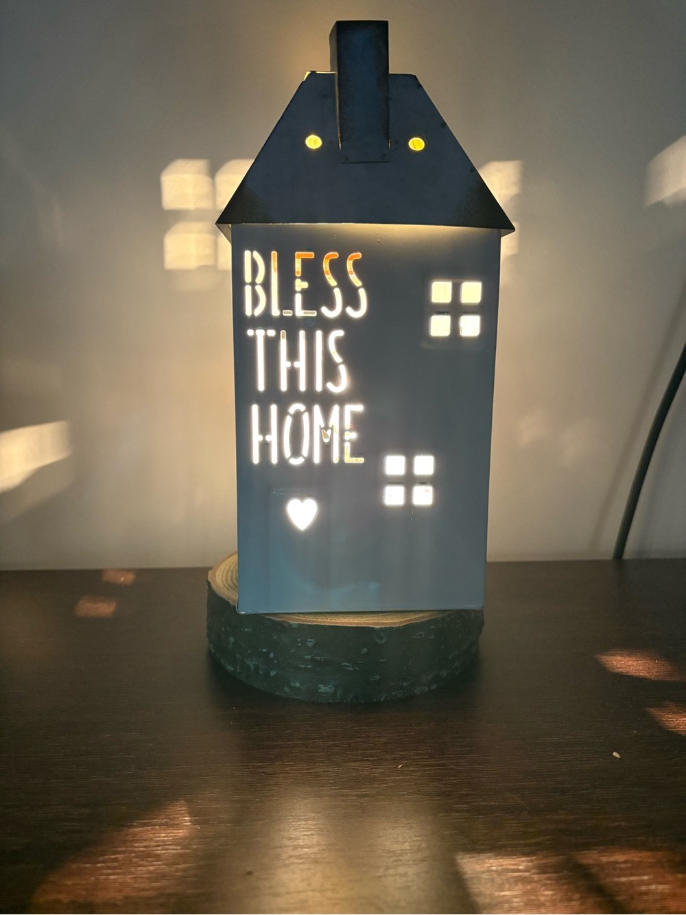 Scentsy White 'Bless This Home' House Lantern